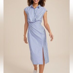 Maurice’s Striped Twist Front Shirt Dress
